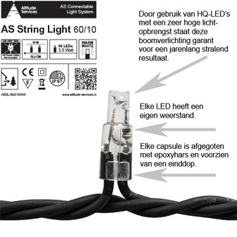 AS String Light - 60 LED&#039;s / 10m