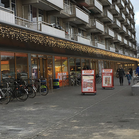 kerstverlichting luifel winkelcentrum