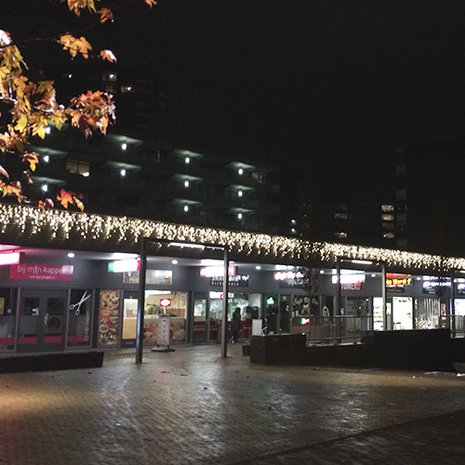 ijspegelverlichting aan luifel