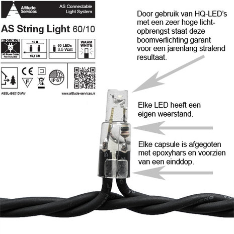 AS String Light - 60 LED's / 10m